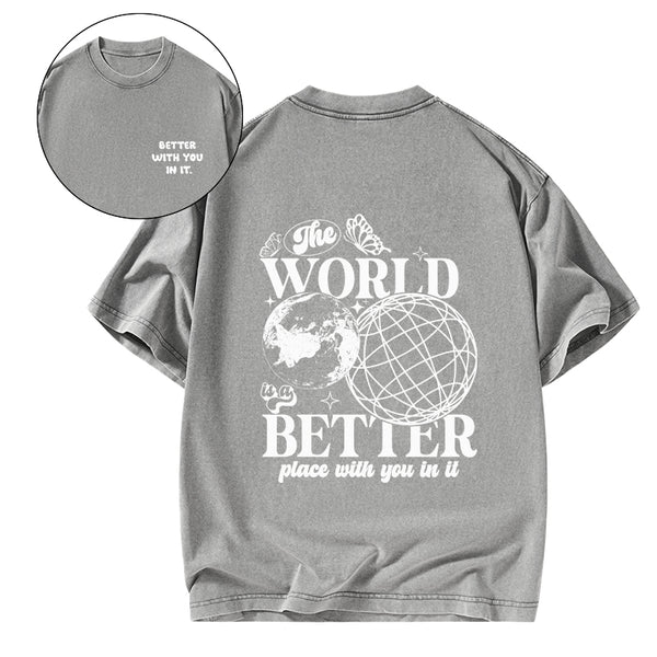 Better With You In It Christian Washed T-Shirt