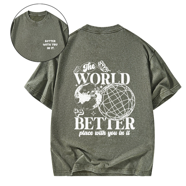 Better With You In It Christian Washed T-Shirt