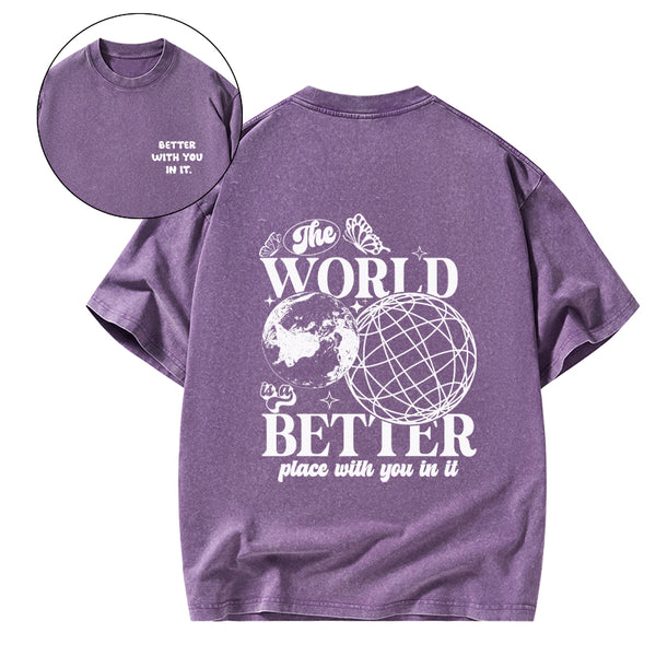 Better With You In It Christian Washed T-Shirt