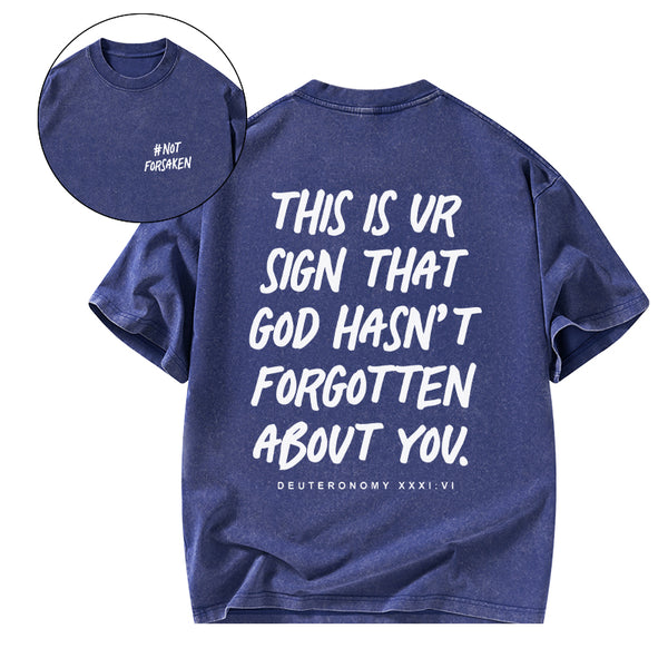 GC-WTSCJX0068 Not Forsaken Christian Washed T-Shirt