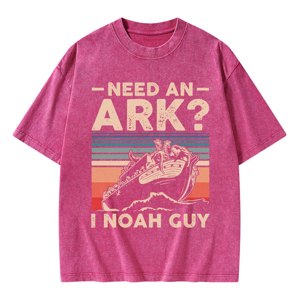 Need An Ark I Noah Guy Funny Vintage Washed Christian T-Shirt