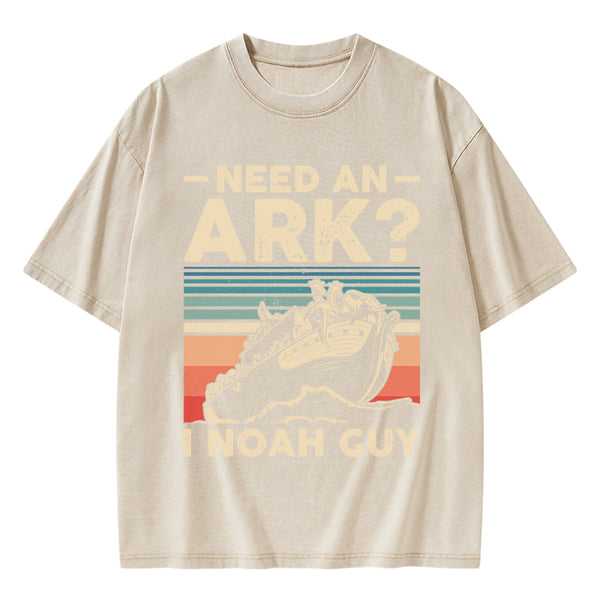 Need An Ark I Noah Guy Funny Vintage Washed Christian T-Shirt