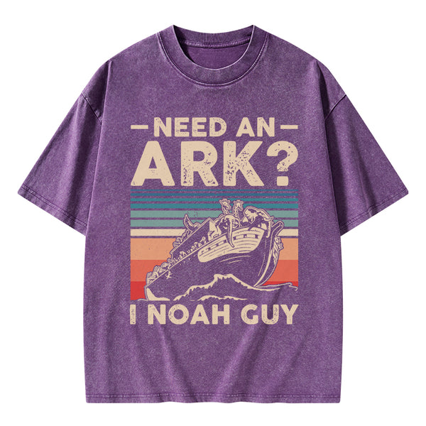 Need An Ark I Noah Guy Funny Vintage Washed Christian T-Shirt