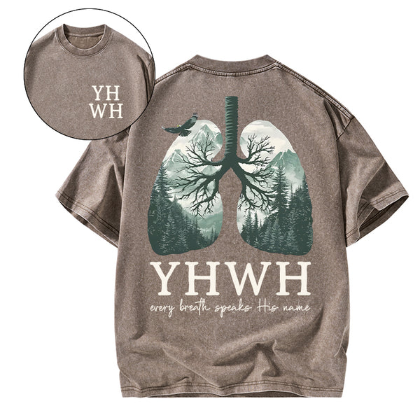 GC-WTSCJX0145 YHWH Christian Washed T-Shirt