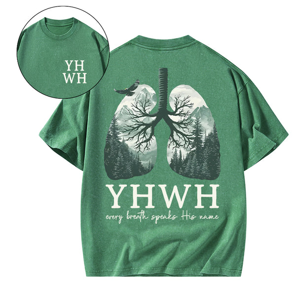 GC-WTSCJX0145 YHWH Christian Washed T-Shirt