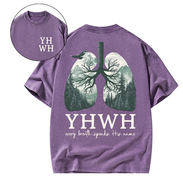 GC-WTSCJX0145 YHWH Christian Washed T-Shirt