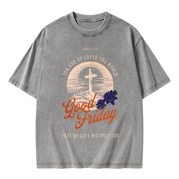 Good Friday Christian Washed T-Shirt