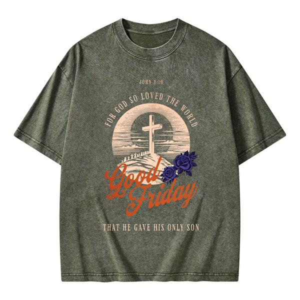 Good Friday Christian Washed T-Shirt