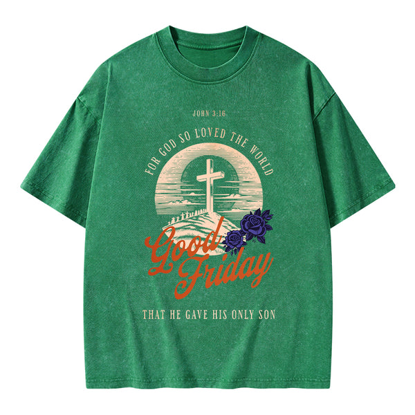 Good Friday Christian Washed T-Shirt