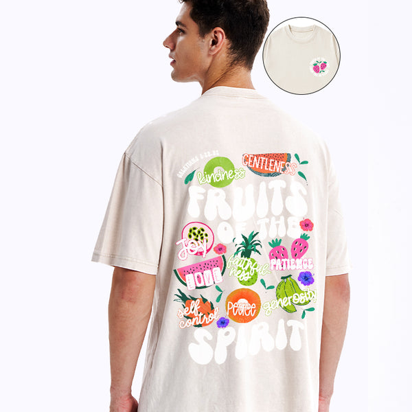 GC-WTSDS0041 Fruit Of The Spirit Christian Washed T-Shirt