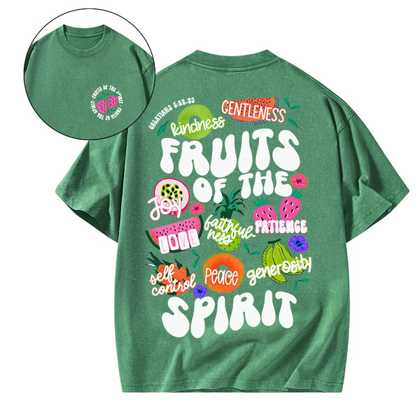 GC-WTSDS0041 Fruit Of The Spirit Christian Washed T-Shirt