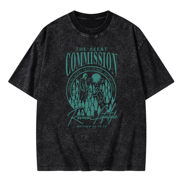 The Great Commission Revival Lifestyle Christian Washed T-Shirt