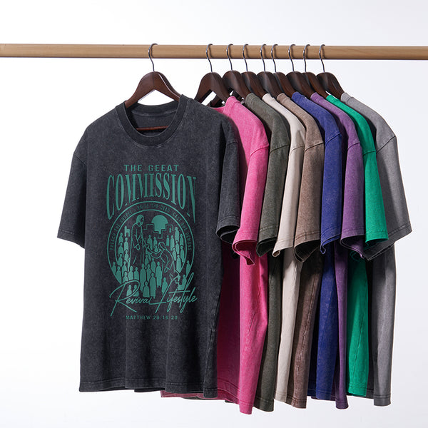 The Great Commission Revival Lifestyle Christian Washed T-Shirt