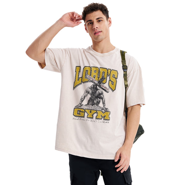 GC-WTSFK0004 Lords Gym Christian Washed T-Shirt