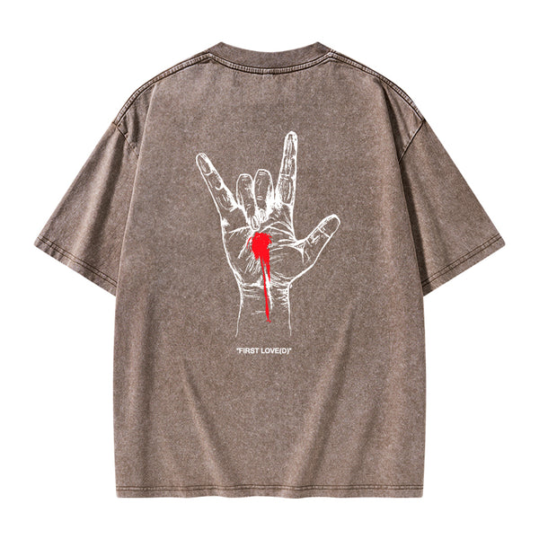 GC-WTSFK0010 First Love Christian Washed T-Shirt()