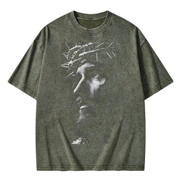 GC-WTSFK24112103 Jesus Christ Christian Washed T-Shirt