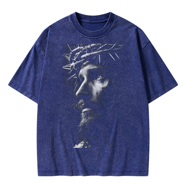 GC-WTSFK24112103 Jesus Christ Christian Washed T-Shirt
