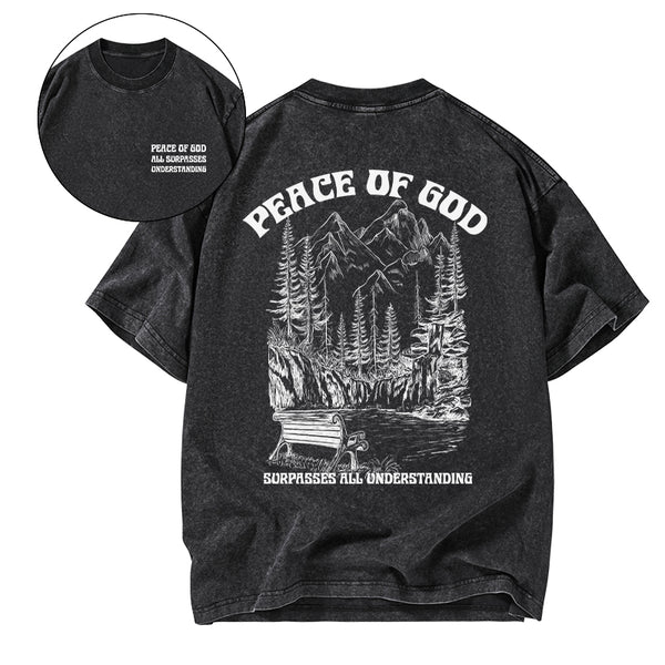 Peace Of God Christian Washed T-Shirt