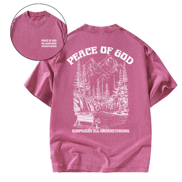 Peace Of God Christian Washed T-Shirt