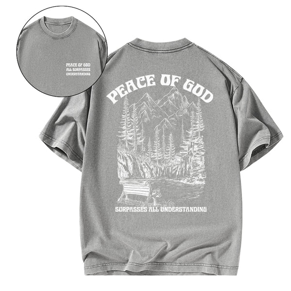 Peace Of God Christian Washed T-Shirt