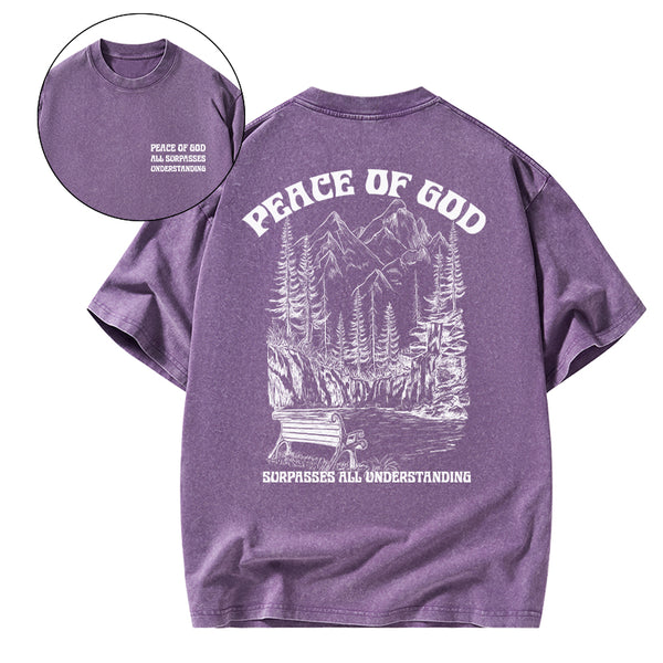 Peace Of God Christian Washed T-Shirt