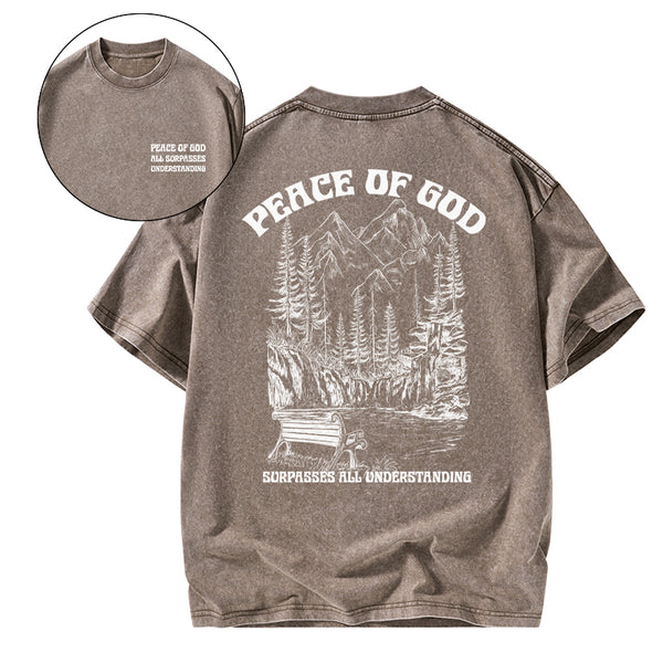 Peace Of God Christian Washed T-Shirt