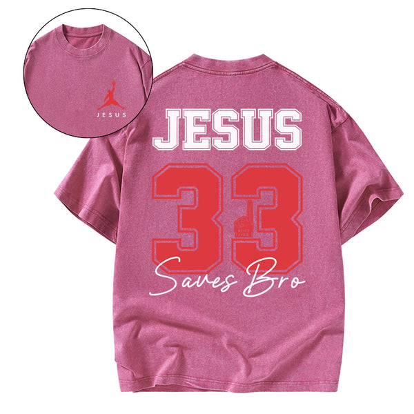 Jesus 33 Christian Washed T-Shirt