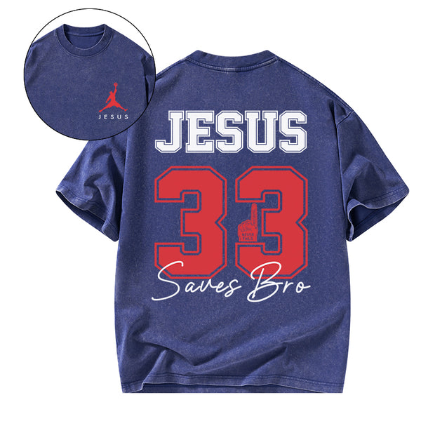 Jesus 33 Christian Washed T-Shirt