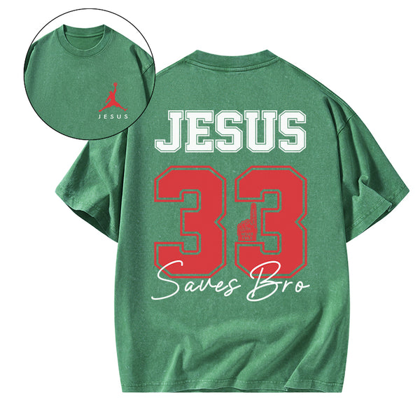 Jesus 33 Christian Washed T-Shirt