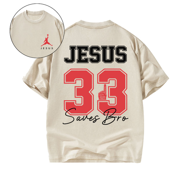 Jesus 33 Christian Washed T-Shirt