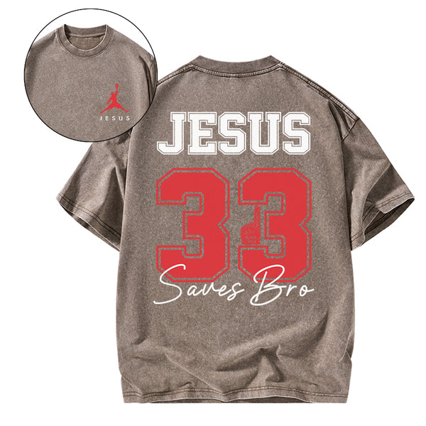 Jesus 33 Christian Washed T-Shirt