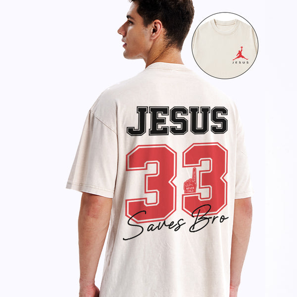 Jesus 33 Christian Washed T-Shirt