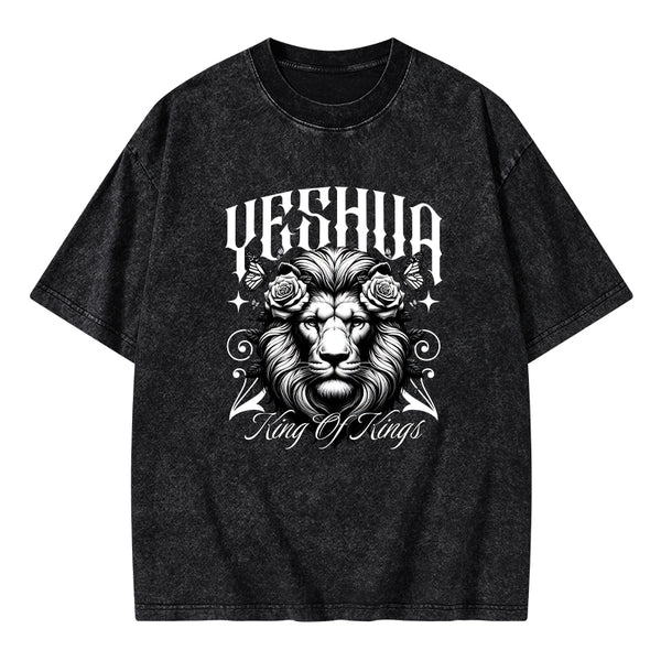 Yeshua King Of Kings Christian Washed T-Shirt