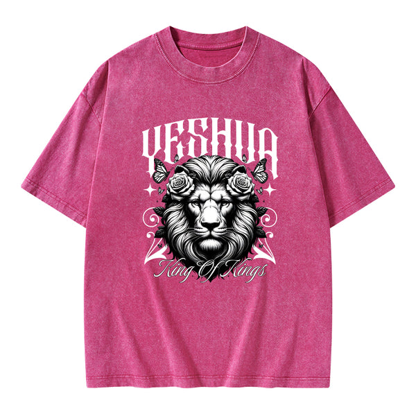 Yeshua King Of Kings Christian Washed T-Shirt