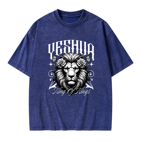 Yeshua King Of Kings Christian Washed T-Shirt
