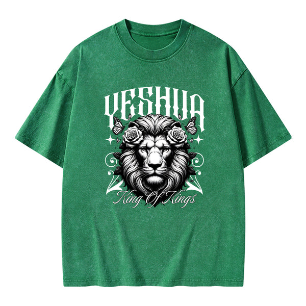 Yeshua King Of Kings Christian Washed T-Shirt
