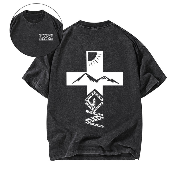 God Is Greater Than The Highs And Lows Christian Washed T-Shirt