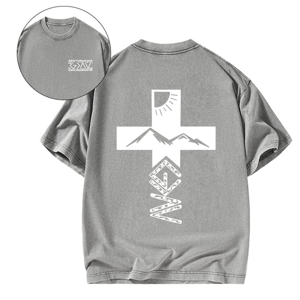 God Is Greater Than The Highs And Lows Christian Washed T-Shirt