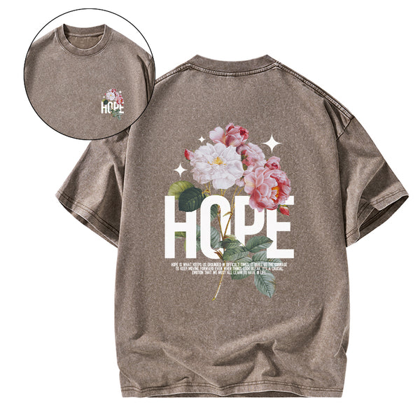 Hope Is Foundational To Faith Christian Washed T-Shirt