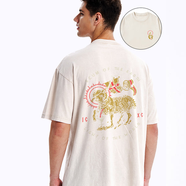 GC-WTSK0046 Scum Of The Earth Christian Washed T-Shirt