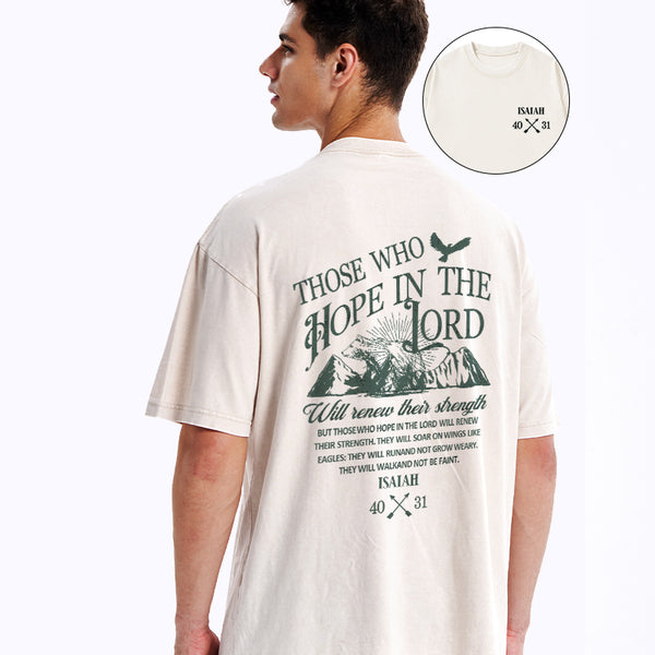 Those Who Hope In The Lord Christian Washed T-Shirt