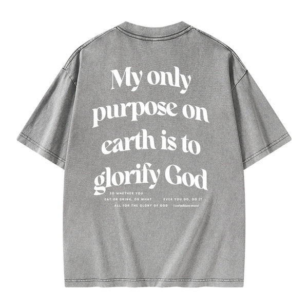 GC-WTSKNEW0011 My Only Purpose Christian Washed T-Shirt