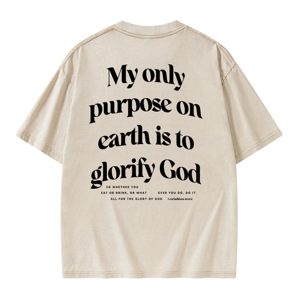 GC-WTSKNEW0011 My Only Purpose Christian Washed T-Shirt