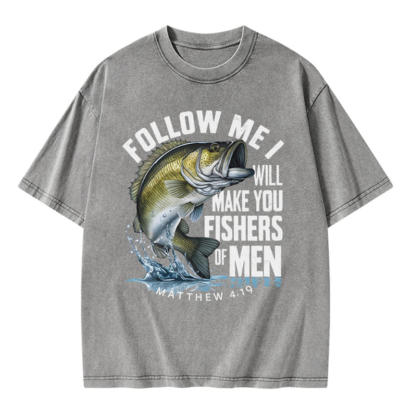 Fishers Of Men Christian Washed T-Shirt