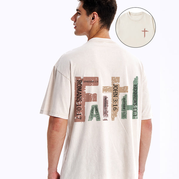 GC-WTSY0014 Faith Christian Washed T-Shirt