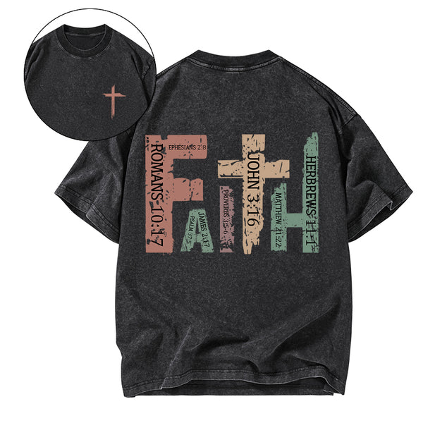 GC-WTSY0014 Faith Christian Washed T-Shirt