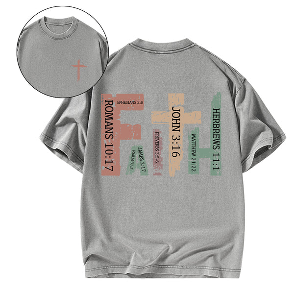 GC-WTSY0014 Faith Christian Washed T-Shirt