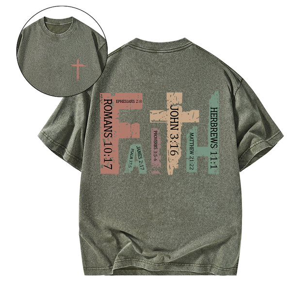 GC-WTSY0014 Faith Christian Washed T-Shirt