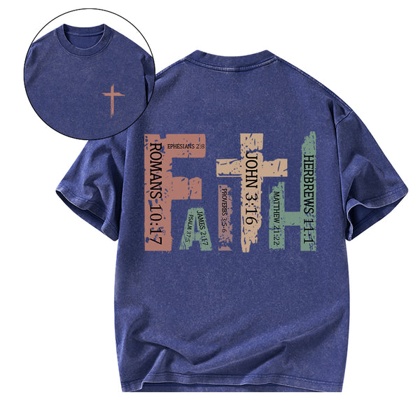 GC-WTSY0014 Faith Christian Washed T-Shirt