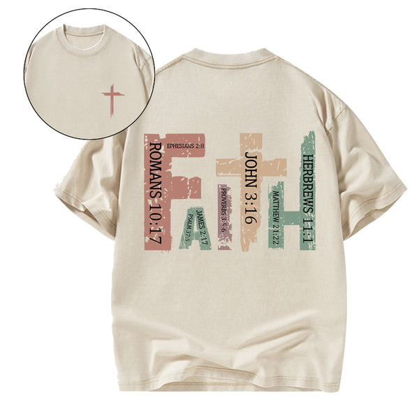 GC-WTSY0014 Faith Christian Washed T-Shirt